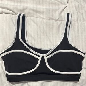 Black and White Women's Sports Bra beach riot